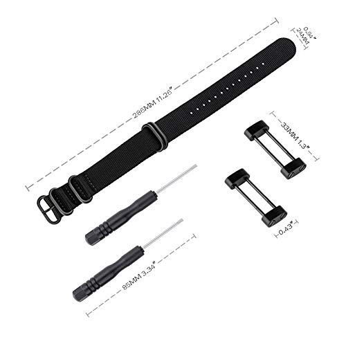 Bracelet Suunto Core nylon tressé de qualité supérieure noir 24mm - 6
