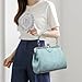 IAMUHI Women Fashion Glossy Soft PU Leather Evening Handbag Purse Vintage Kiss Lock Shell Shape Crossbody Clutch Bags, Blue