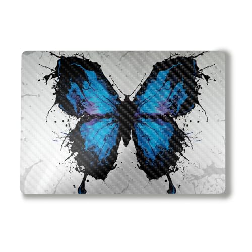 Image of Carbon Fiber Laptop Skin Compatible with Alienware M18 R2 (2024) - Butterfly Splash - Premium 3M Vinyl Protective Wrap Decal Cover - Easy to Apply | Crafted in The USA by MightySkins
