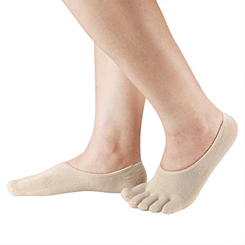 Meaiguo Toe Socks No Show Cotton Low Cut Five Finger Socks Athletic for Women