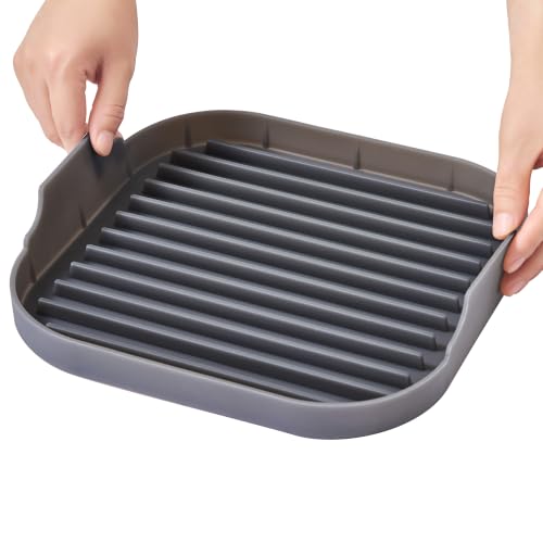 JILLMO 10 Inch Microwave Bacon Cooker, Silicone...