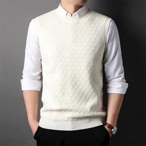 Men's O-Neck Sleeveless Pullover Sweater Vest Basic Knitted Craft Tank Tops2