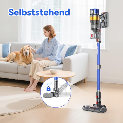 Sulean Akku Staubsauger 580W 70Min 48000Pa, Staubsauger Kabellos & Freistehend mit Smart Display 1.6L Staubbehälter… – Ansicht 5