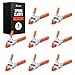 Houseables Spring Clamps, Heavy Duty Clamp, Metal, 8 Pack, 6 Inch, Red, Large Strong Clips, Hand Squeeze Grip, Wide Jaw, Hardware Clap, for Photography, Furniture, Camping, Working, Pony, Industrial