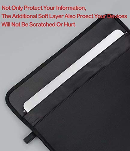 Faraday Bag Laptop Anti Theft: Faraday Bag For Laptops Tablets Car Keys | Faraday Cage Faraday Key Fob Protector Fireproof & Waterproof Rfid Bag Car Key Signal Blocker, Compatible With14''X9.84'' #TOP3