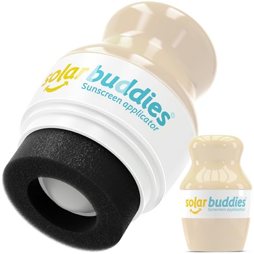 Image of Solar Buddies Sunscreen Applicator - Single Nude - Refillable Roll on Sponge Sunscreen, Suncream & Lotion Applicator For Kids, Adults & Families - Holds 3.4fl oz, Perfect Size for Travel