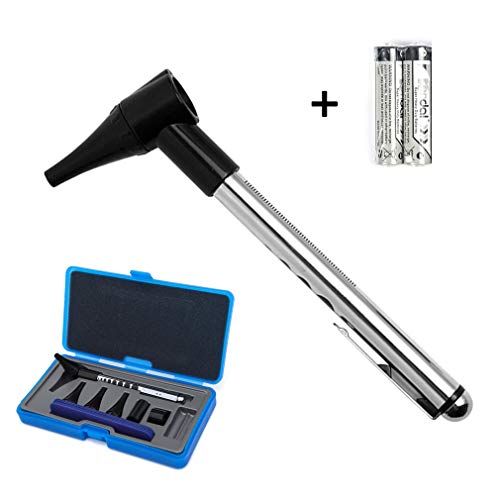Bysameyee Mini Otoscopio, Otoscopio Tascabile Diagnostico con Ingrandimento con Illuminazione a LED a Luce Diretta, Strumento Orecchio Sano per Medici Infermieri Adulti Bambini Anziano Domestici