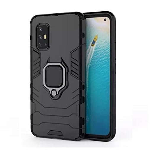 Image of ONELIKE 360 Shockproof Slim Drop Full Body Protection Robot Ring Phone Back Cover for vivo 1919 / vivo V17 - Black