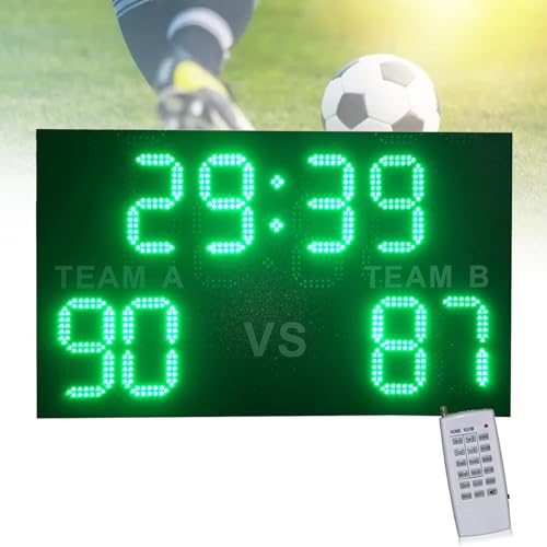 Marcador electrónico LED de fútbol 100x60cm con control remoto miniatura 5