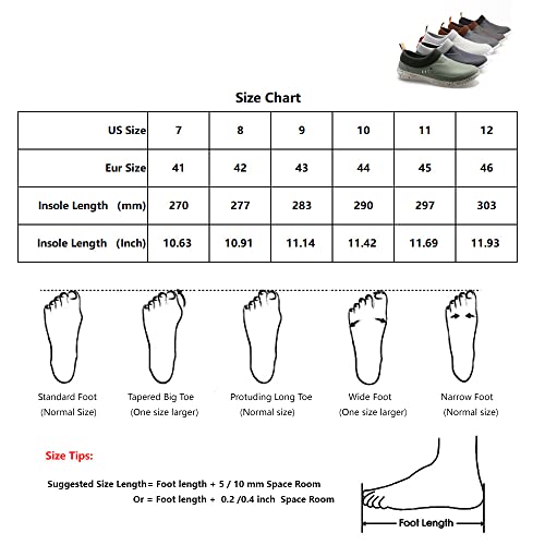 Heva Mens Garden Shoes Lightweight Breathable Indoor Outdoor Mules Slip-On Home Sandals（7 M Brown #TOP6