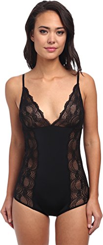 Calvin Klein Women's Delicate Fashion Bodysuit, Black, X-Small/Small