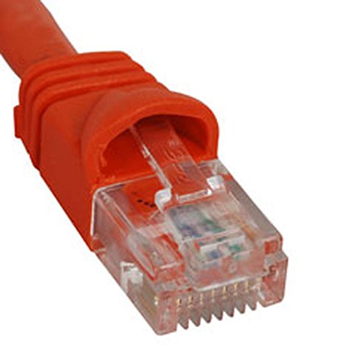 BIN ICC Cat5e Ethernet Snagless Patch Cord, Molded Boot, 7-foot, Orange ICPCSJ07OR