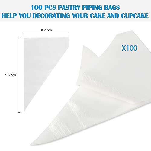 Ranchitel Cake Decorating Supplies, 204 Pcs Cake Decorating Kit with Cake Turntable, Piping Tips & Bags, Cake Scraper & Spatula and Other Baking Supplies for Beginners & Cake Lovers - Thumbnail 4