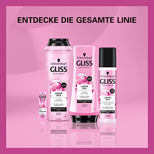 Gliss Express Repair Conditioner Liquid Silk (200 ml), Conditioner for Exceptionally Soft Hair, Conditioner with Heat Protection up to 230 °C - Image 6