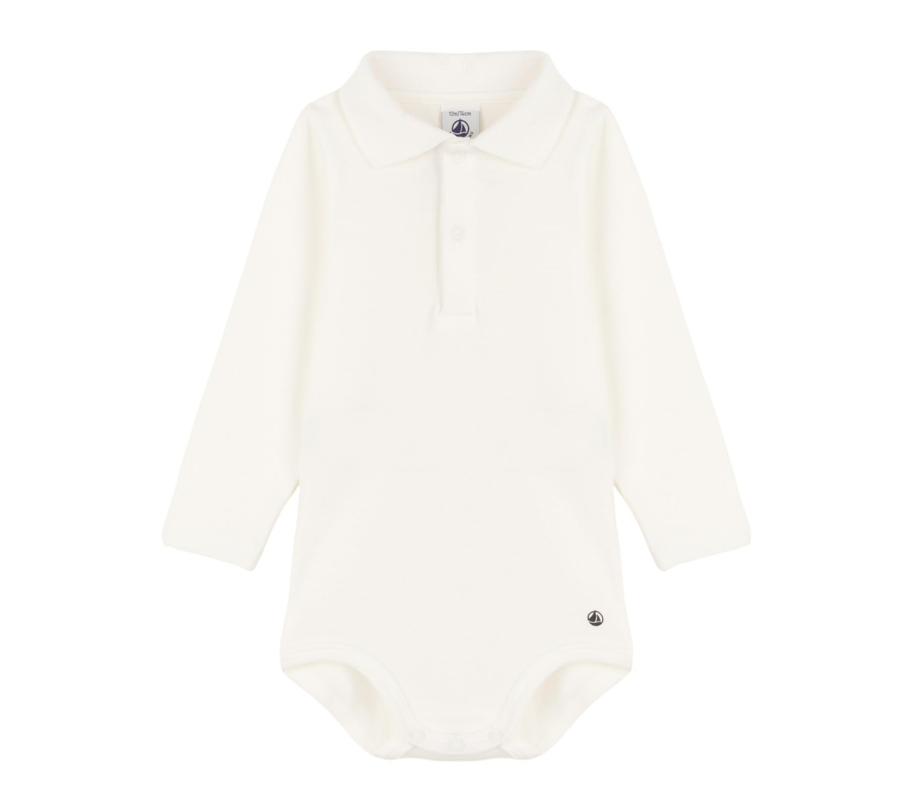 Petit Bateau Baby - Jungen A05q2 Langärmliger Babybody mit Polokragen aus Baumwolle (1er Pack)