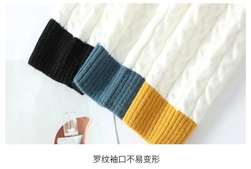 Men's Twist Braid Sweater Pullovers Thick Knit Sweaters Streetwear Solid Warm O Neck Jumper Pullover3