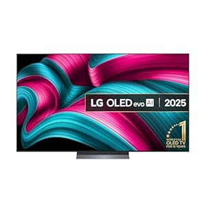 LG OLED77C55LA 77-Inch OLEDevo AI 4K UHD Smart TV, (α9 AI Processor Gen7, Dolby Atmos, Freeview Play and Amazon Alexa, 120Hz) [Model 2025]