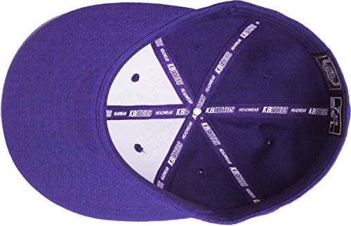 Knw-2364 Pur (7 3/8) The Real Original Fitted Flat-Bill Hats True-Fit, 9 Sizes & 20 Colors #TOP6