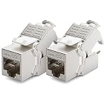 deleyCON – deleyCON CAT 7 Keystone Jack Modul 1000MHz 10 Gbit/s LSA, 2 