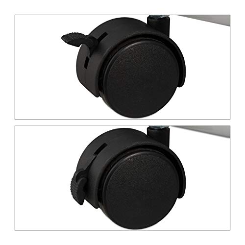 Relaxdays Rotafolios con Ruedas, Pizarra Magnética Móvil, Altura Ajustable, con Soporte para Bolis, 100 x 70 cm, Blanco - imagen 9