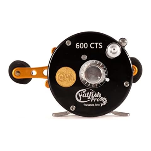 Catfish Pro Tournament Series 600CTS Round Baitcasting Reel - 6+1 Stainless Steel Ball Bearings, 5.3:1 Gear Ratio, 19lb Drag, Brass Gears, Centrifugal Brake, Durable & Powerful for Fishing! Cover