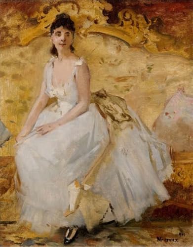 Jeune femme au S jaune Henri Gervex pour décorer un grand mur nu