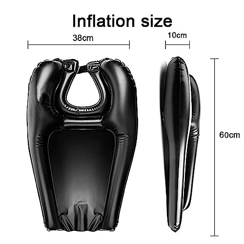 Yuehuam Inflatable Hair Washing Basin for Sink, Portable Shampoo Bowl, Inflatable Hair Washing Tray for Elderly Bedridden Disabled Injured Pregnant Washing Hair in-Bed and Kitchen Sink Use - Thumbnail 2