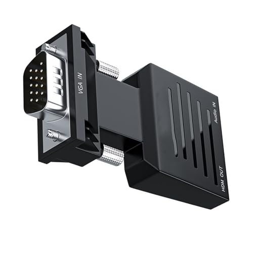 CAZSTYK Plugs Play VGA HDTV 1080P - Convertidor ABS para mayor durabilidad, adaptador de conexión VGA Hdtv