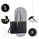LOVEVOOK Laptoptasche 17 Zoll Handtasche Damen Umhängetasche Leder Tote Bag Women Shoulder Crossbody Bag Große Shopper Tasche Elegante Schultertasche Aktentasche Arbeitstasche Lehrertasche für Büro