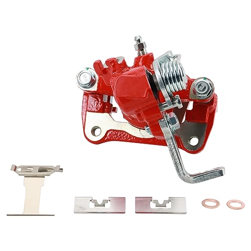 Image of TRQ Performance Rear Brake Caliper Set Caliper Brackets Compatible with 99-00 Honda Civic 92-93 Civic SI 95 Civic SI 94 Civic SI with 4 Wheel ABS Brakes 93-97 Civic Del Sol 94-96 Acura Integra