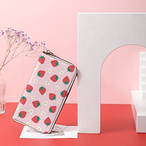 Strawberry Wallet PU Leather, Strawberry Purse Phone Money Credit Card Holder3