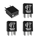 Wevdn 4 PCS Power Relay, 5 Pins G8V-RH-1C7T-R-DC12 Car AC Relay Plug Replacements, Multi Purpose Automotive Electromechanical Relay Heavy Duty Standard Relay Kit, Car Accessories