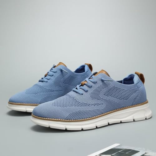 Image of Mens Casual Dress Shoes Fashion Mesh Oxfords Business Walking Work Sneakers Comfortable Lightweight Soft Sole