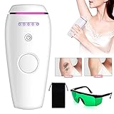 5 Ajustes de Intensidad de Luz: El dispositivo de eliminación de vello IPL detecta la detección automática del tono de la piel, la detección automática, evita la irritación y el cuidado suave de las partes sensibles y logra la depilación más eficiente. Cinco ajustes de energía ajustables para un tratamiento suave pero efectivo. Esto es más asequible que los salones y puede eliminar el tratamiento con resultados profesionales en su propio tiempo (sin necesidad de hacer citas).