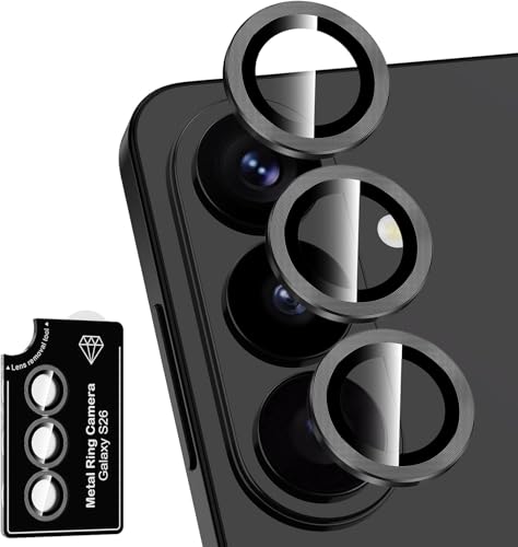 Image of JGD PRODUCTS Premium Camera Lens Protector Compatible For Samsung Galaxy S26 5G (Black) Camera Lens Protector - 9H Tempered Glass, Military-Grade Anti-Scratch, Case-Friendly, Easy Install Frame