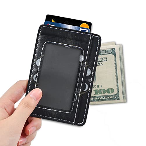OTVEE Golden Moon Phases Mystical Slim Minimalist Wallet Rfid Blocking Card Wallets PU Leather Front Pocket Wallets4