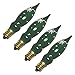 Westinghouse 03252 - 4 watt 120 volt CA5 Green Snowflake Flame Bulb (4 pack) Christmas Light Bulbs