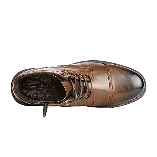 Bruno Marc Men's Motorcycle Boots Oxford Dress Boot,Camel,Size 10.5,PHILLY_11 - Thumbnail 6