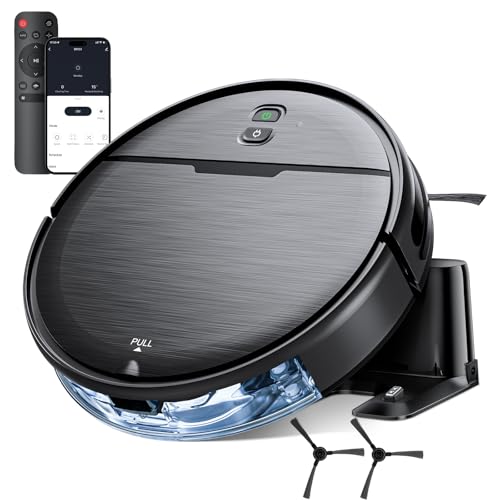Image of Robot Vacuum and Mop Combo, Compatible with Alexa /Google Assistant /Smart APP, Strong Suction with Water Tank, Long Runtime, Schedule, Quiet, Ideal for Hard Floors, Low-Pile Carpets and Pet Family