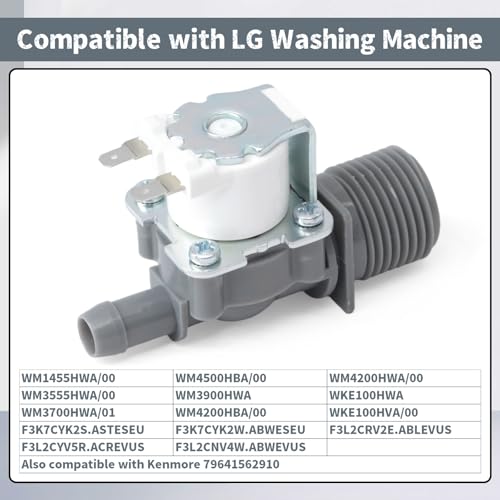 Image of 5220FR2006Z Washer Water Inlet Valve Compatible with LG WM1455HWA /00 WM3555HWA /00 WM3700HWA /01 Washing Machine Front-Load, Replace 4869491 AP6798392 PS12587933 EAP12587933