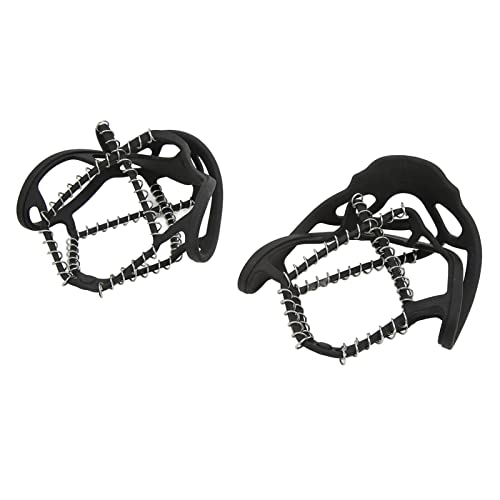 1 Pair Spring Ice Crampon Shoe Covers Anti Slip Walk Traction Cleats for Walking On Snow Ice (M)
