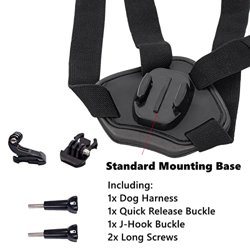 Dog Harness Mount For Gopro, Soft And Adjustable Dog Harness Vest With 2 Mouting Base Pet Chest And Back Fixation For Gopro Hero All Models, Suitable For Small Medium Large Dogs #TOP3