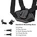 Dog Harness Mount for Gopro, Soft and Adjustable Dog Harness Vest with 2 Mouting Base Pet Chest and Back Fixation for Gopro Hero All Models, Suitable for Small Medium Large Dogs