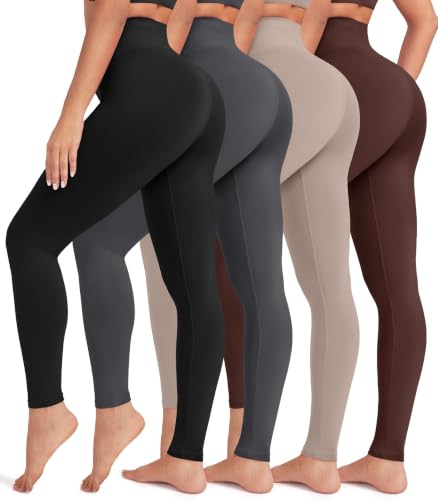 VALANDY Creamlush 4 Pack High Waisted Leggings for Women Ultra Soft