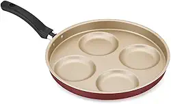 Frigideira Multiuso 4 Ovos/Hambúrguer Alumínio Antiaderente