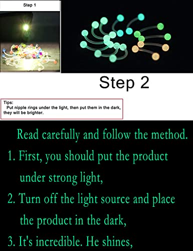 Prjndjw 14G 16mm 48Pcs Glow in The Dark Flexible Plastic Acrylic Curved Barbell Snake Eyes Tongue Nipple Ring Body Piercing Jewelry Retainer for Women Men2