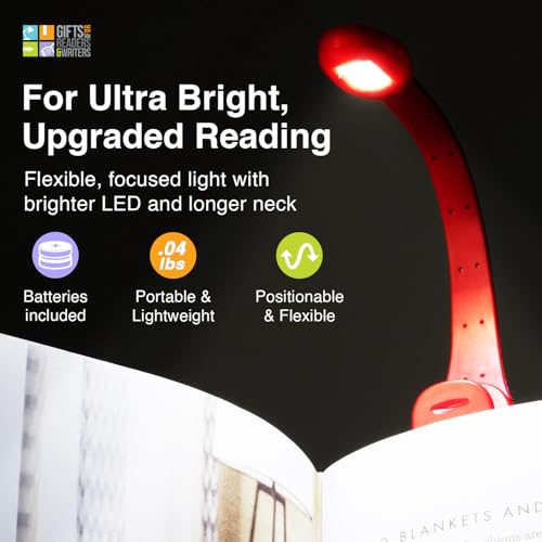 Luz LED para leer libros Flexilight Xtra roja marcapáginas portátil niños adultos 4