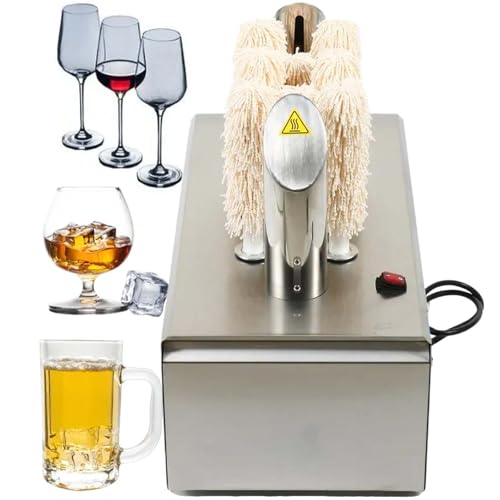 vnmudzeo Commercial Electric Wine Glass Polisher,Instant Heating Drying,5 Heads 8 Heads Glassware Wiping Machine,for Bars Restaurants Hotels,660Cup/H