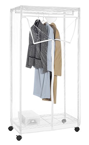 Whitmor Supreme Clothes Closet Clear, White, Large #TOP2