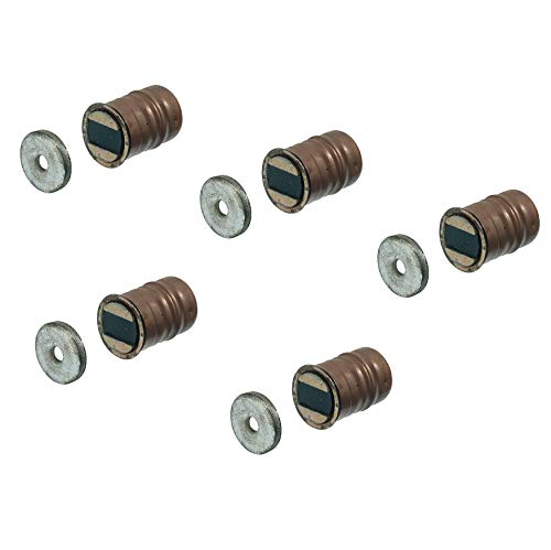 Preisvergleich Produktbild Gedotec Magnetschnäpper Schrank-Tür rund Möbelmagnet zum Einbohren - Einbohrmagnet extra stark / Haltekraft 5 kg / Metall vernickelt / Möbelbeschläge / 5 Stück